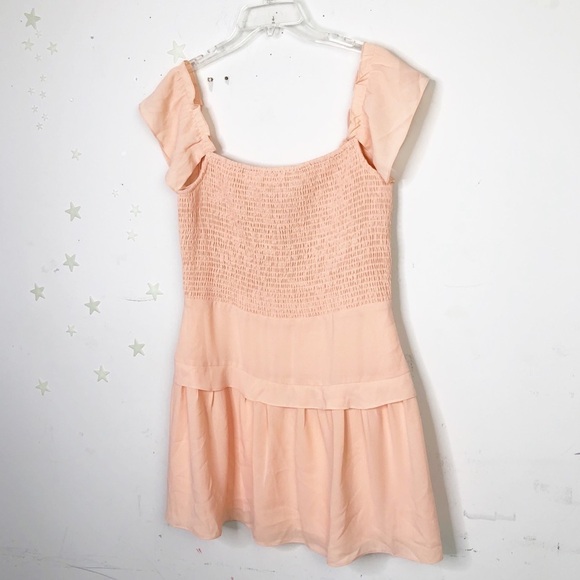 𝅺ALLIE & Jay smocked peach mini dress - Picture 4 of 11